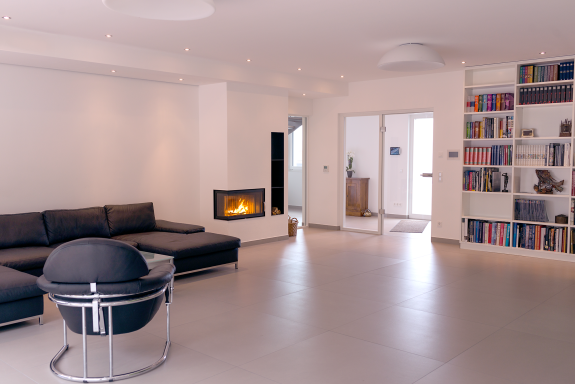 Grundofen in Wohnzimmer